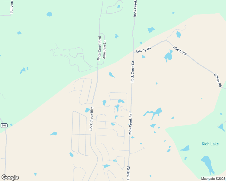 map of restaurants, bars, coffee shops, grocery stores, and more near 1483 Rock Creek in Whitesboro