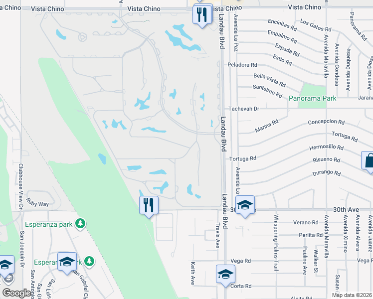 map of restaurants, bars, coffee shops, grocery stores, and more near 67710 South Natoma Drive in Cathedral City