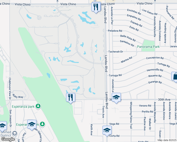 map of restaurants, bars, coffee shops, grocery stores, and more near 67727 South Natoma Drive in Cathedral City