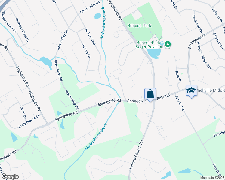 map of restaurants, bars, coffee shops, grocery stores, and more near 2670 Parkside Way Southwest in Snellville