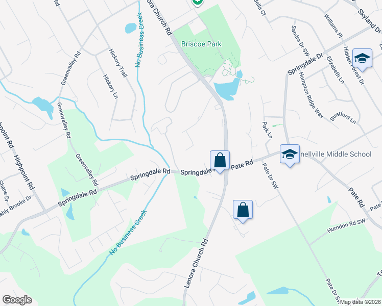 map of restaurants, bars, coffee shops, grocery stores, and more near 3056 Parkside Court in Snellville
