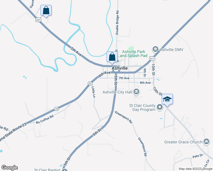 map of restaurants, bars, coffee shops, grocery stores, and more near 60 Redbud Lane in Ashville
