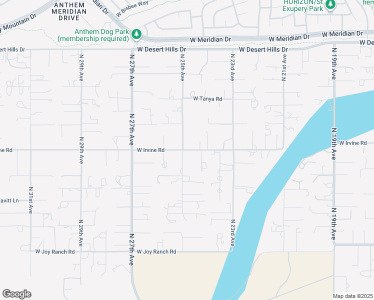 map of restaurants, bars, coffee shops, grocery stores, and more near 2457 West Irvine Road in Phoenix