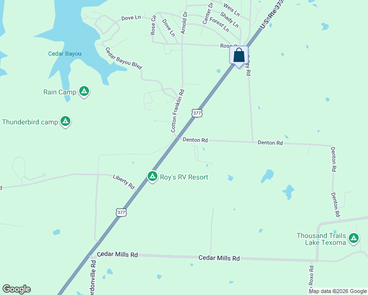 map of restaurants, bars, coffee shops, grocery stores, and more near 77 Denton Road in Gordonville