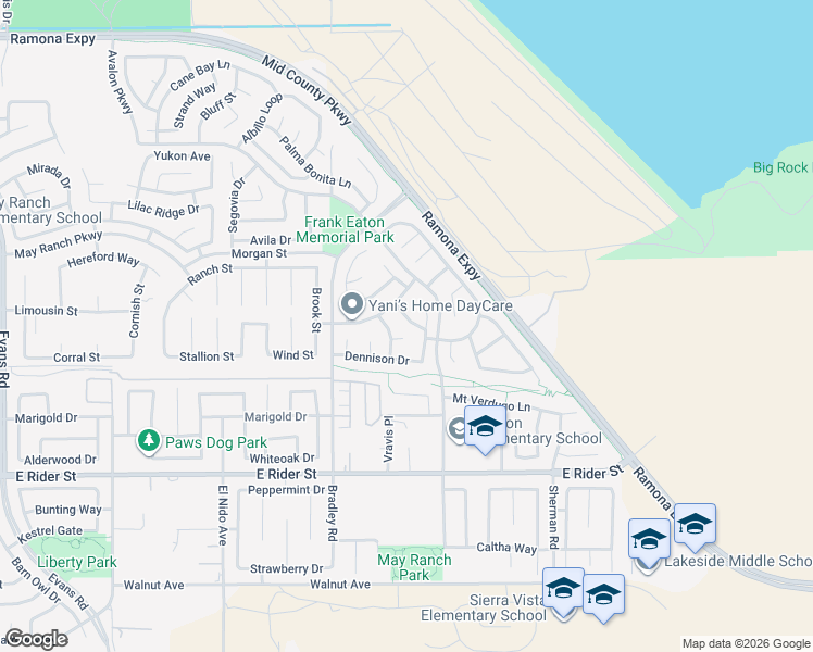 map of restaurants, bars, coffee shops, grocery stores, and more near 1737 Dobell St in Perris