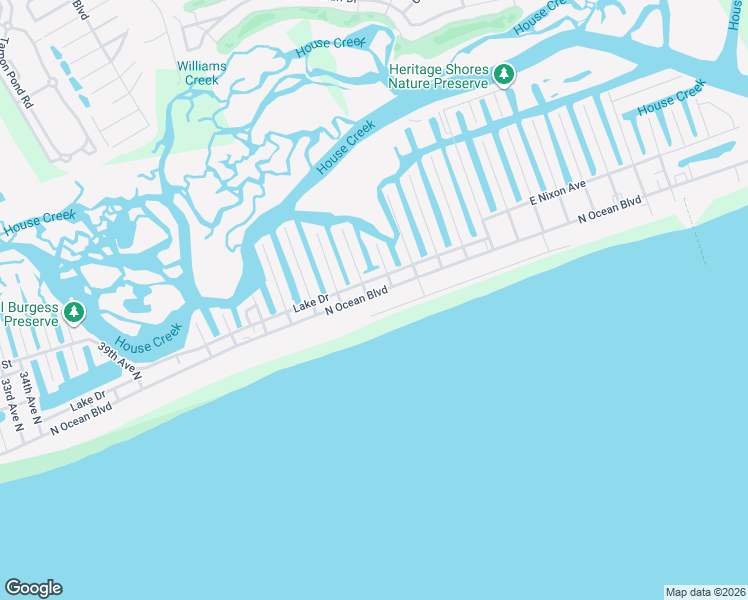 map of restaurants, bars, coffee shops, grocery stores, and more near 4808 North Ocean Boulevard in North Myrtle Beach
