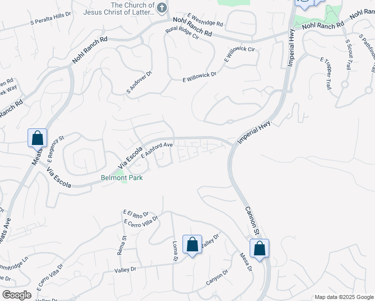 map of restaurants, bars, coffee shops, grocery stores, and more near 2793 North Blackburn Drive in Orange