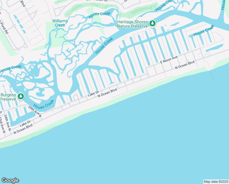 map of restaurants, bars, coffee shops, grocery stores, and more near 4810 North Ocean Boulevard in North Myrtle Beach