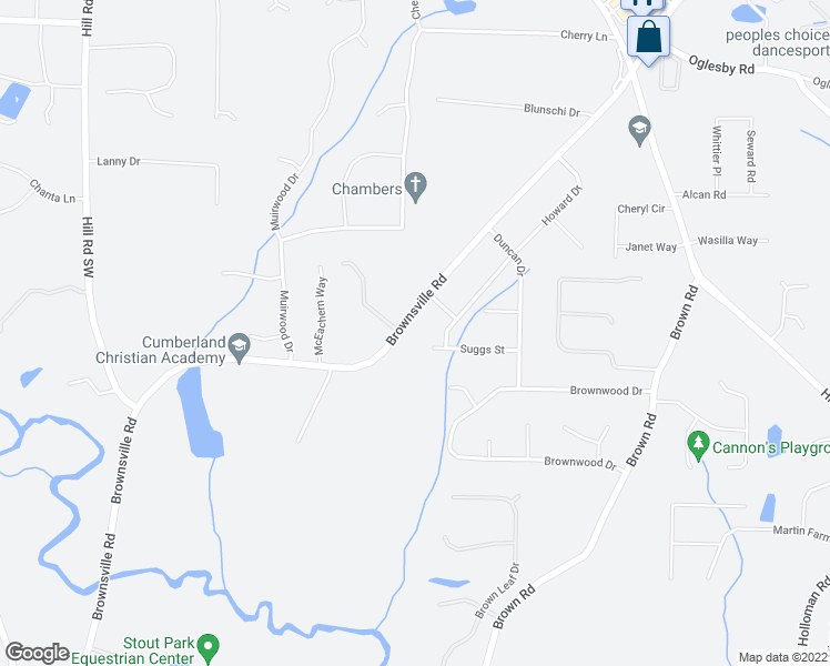 map of restaurants, bars, coffee shops, grocery stores, and more near 4855 Brownsville Road in Powder Springs