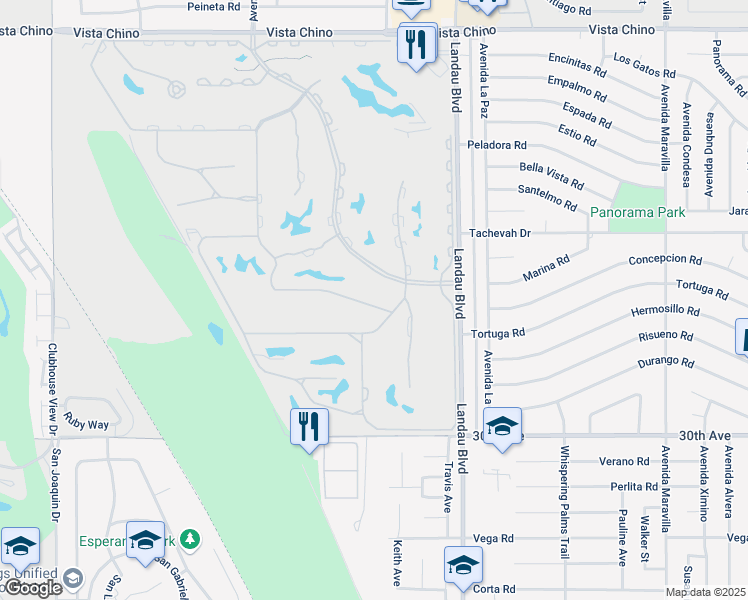 map of restaurants, bars, coffee shops, grocery stores, and more near 67710 South Natoma Drive in Cathedral City