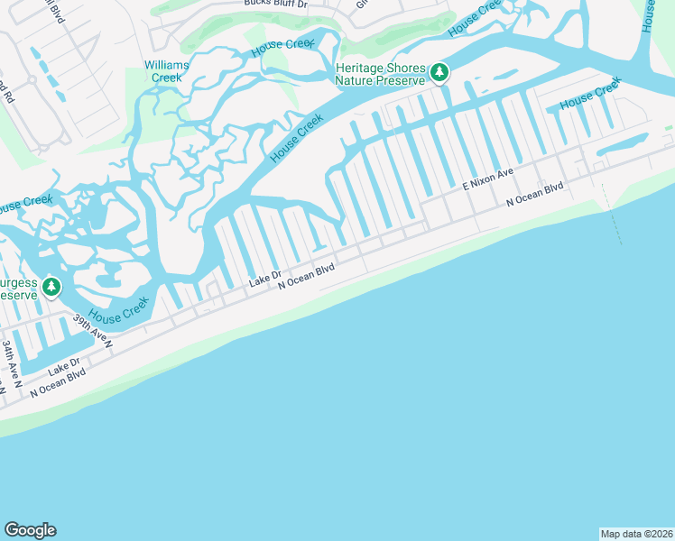 map of restaurants, bars, coffee shops, grocery stores, and more near 4808 North Ocean Boulevard in North Myrtle Beach
