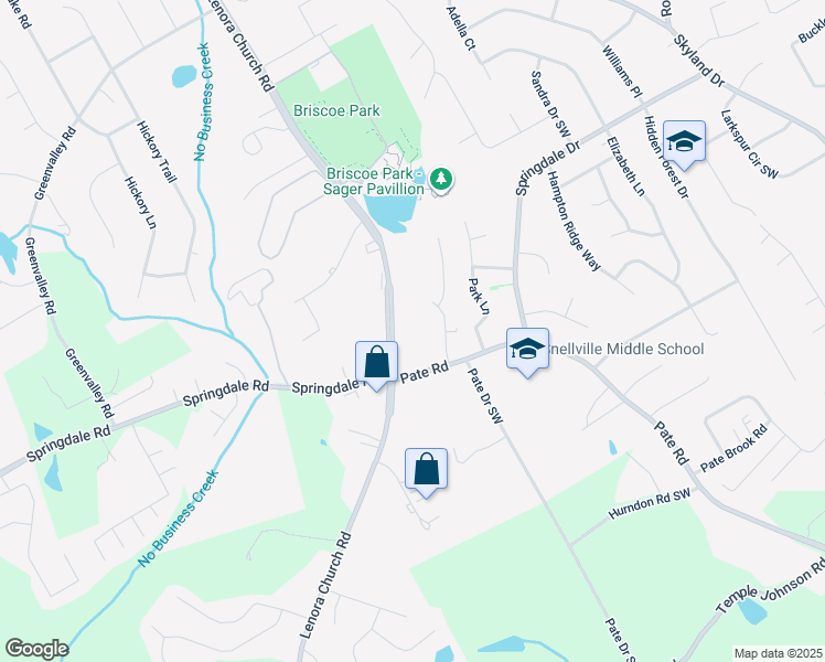 map of restaurants, bars, coffee shops, grocery stores, and more near 3056 Lenora Church Road in Snellville