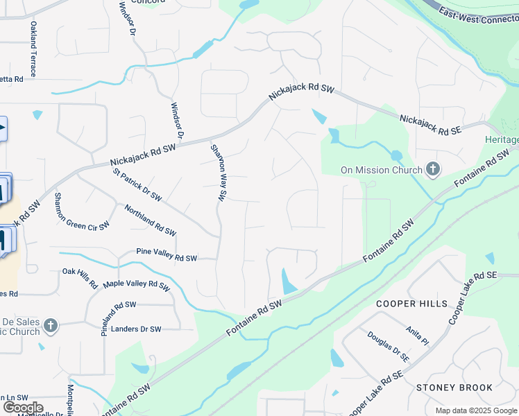 map of restaurants, bars, coffee shops, grocery stores, and more near 155 County Cork Drive in Mableton