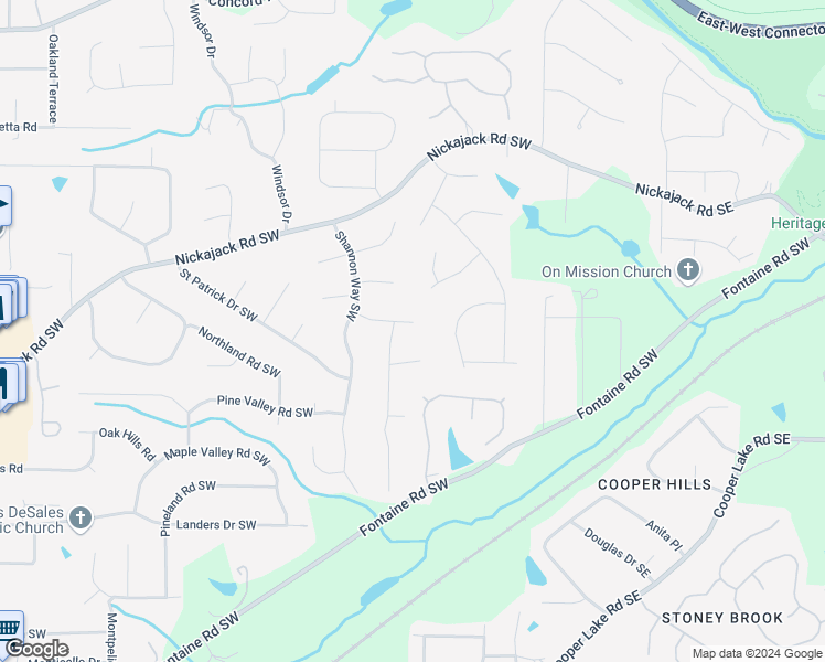 map of restaurants, bars, coffee shops, grocery stores, and more near 155 County Cork Drive in Mableton