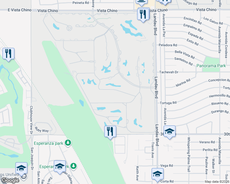 map of restaurants, bars, coffee shops, grocery stores, and more near 67665 South Natoma Drive in Cathedral City