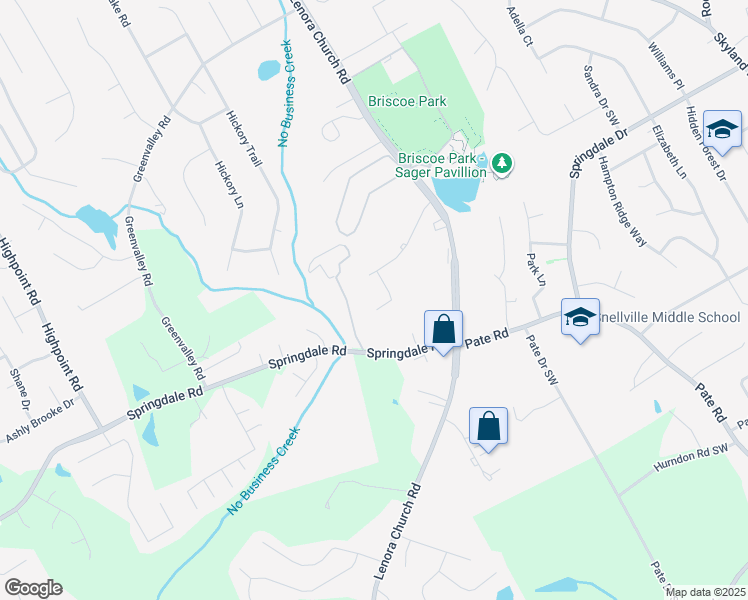 map of restaurants, bars, coffee shops, grocery stores, and more near 3071 Parkside Court in Snellville