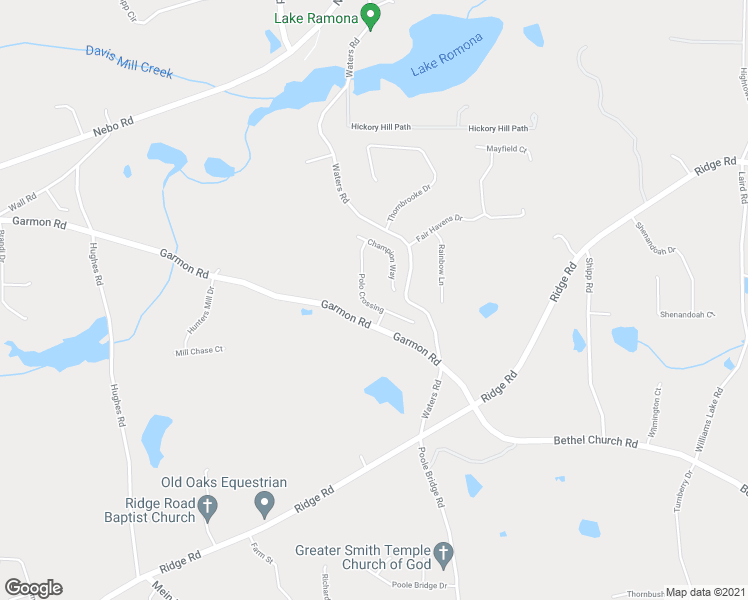 map of restaurants, bars, coffee shops, grocery stores, and more near 165 Polo Crossing in Hiram
