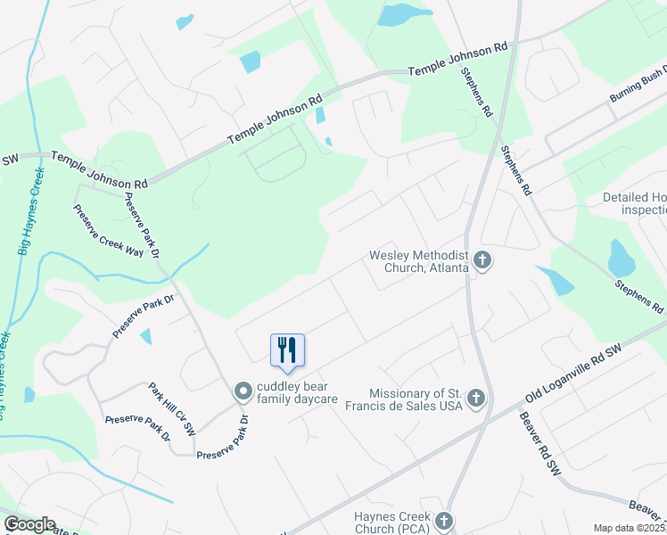 map of restaurants, bars, coffee shops, grocery stores, and more near 2172 Red Rose Lane in Loganville