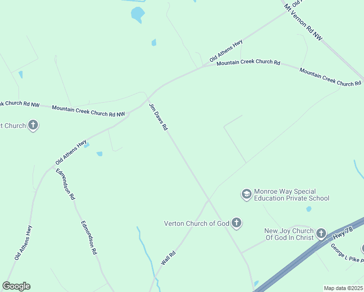 map of restaurants, bars, coffee shops, grocery stores, and more near 859 Jim Daws Road in Monroe