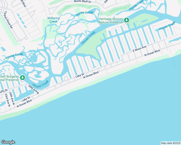 map of restaurants, bars, coffee shops, grocery stores, and more near 4706 Lake Drive in North Myrtle Beach