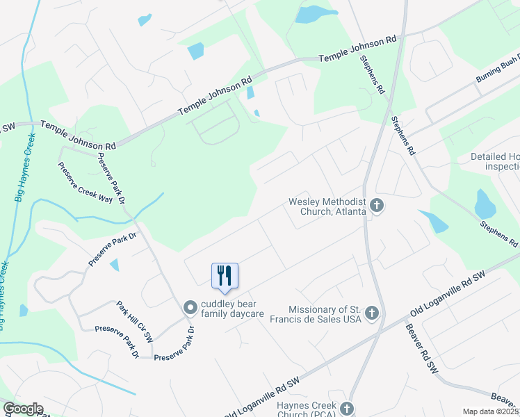 map of restaurants, bars, coffee shops, grocery stores, and more near 2172 Red Rose Lane in Loganville