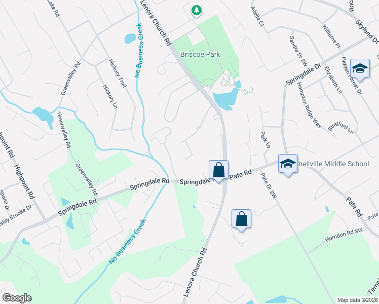 map of restaurants, bars, coffee shops, grocery stores, and more near 3071 Parkside Court in Snellville