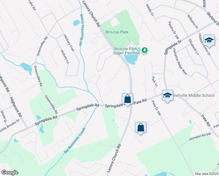 map of restaurants, bars, coffee shops, grocery stores, and more near 3071 Parkside Court in Snellville