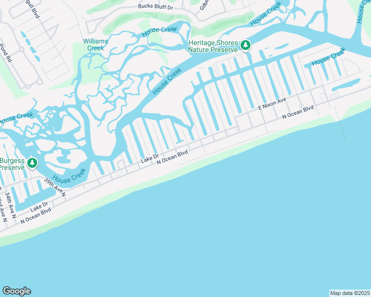 map of restaurants, bars, coffee shops, grocery stores, and more near 4810 North Ocean Boulevard in North Myrtle Beach