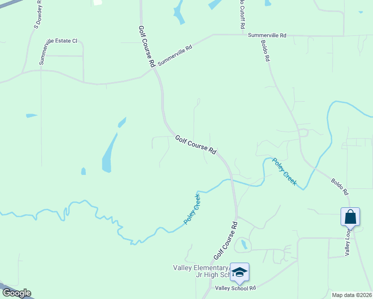 map of restaurants, bars, coffee shops, grocery stores, and more near 1203 Golf Course Road in Jasper