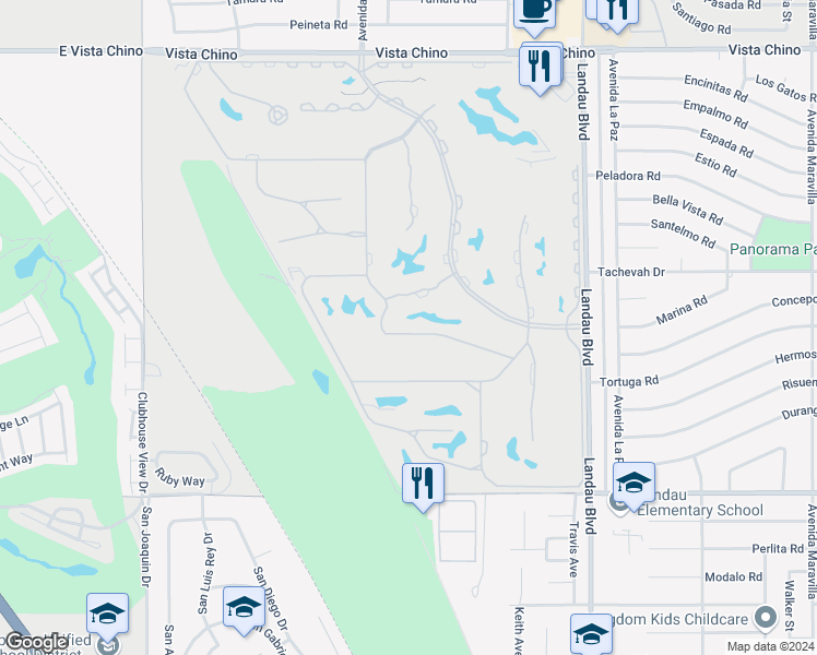 map of restaurants, bars, coffee shops, grocery stores, and more near 67632 South Natoma Drive in Cathedral City