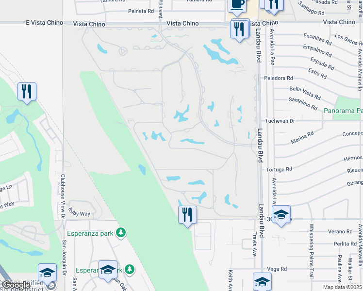 map of restaurants, bars, coffee shops, grocery stores, and more near 67639 South Natoma Drive in Cathedral City