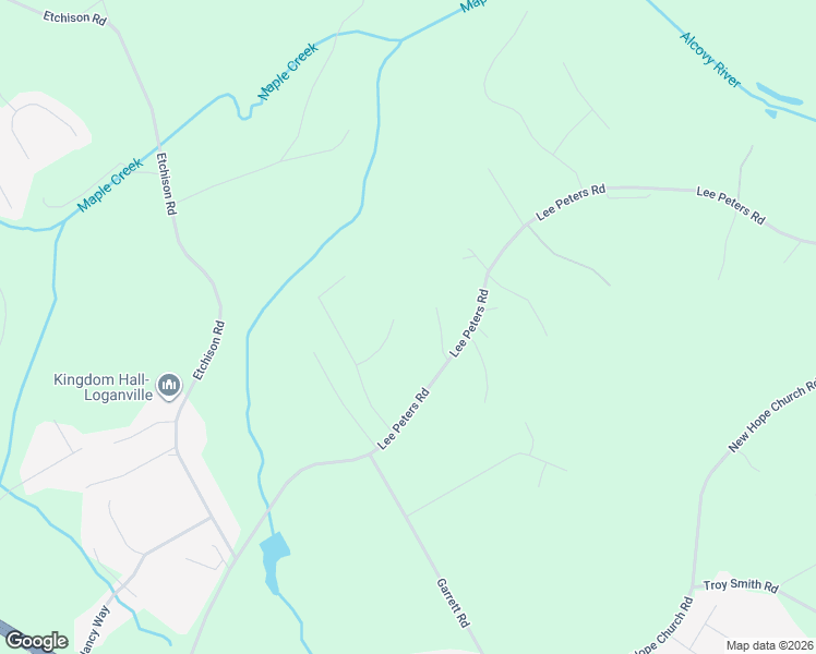 map of restaurants, bars, coffee shops, grocery stores, and more near 2313 Allison Way in Loganville