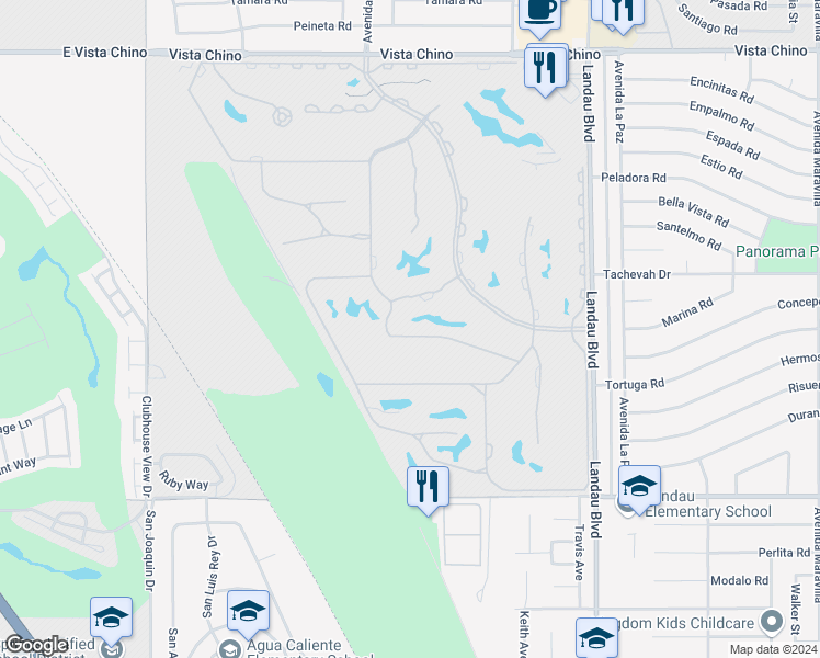 map of restaurants, bars, coffee shops, grocery stores, and more near 67632 South Natoma Drive in Cathedral City