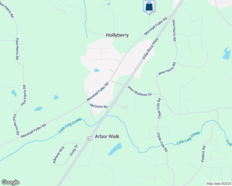 map of restaurants, bars, coffee shops, grocery stores, and more near 5800 Villa Rica Highway in Dallas