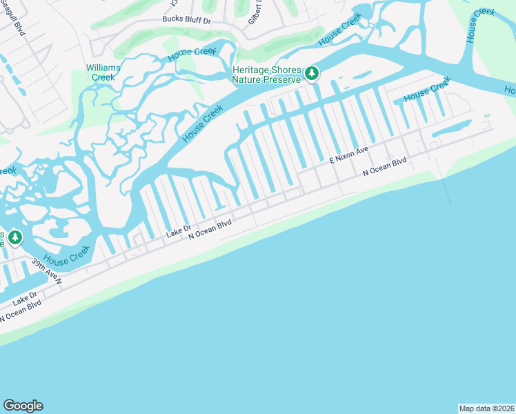 map of restaurants, bars, coffee shops, grocery stores, and more near 305 51st Avenue North in North Myrtle Beach