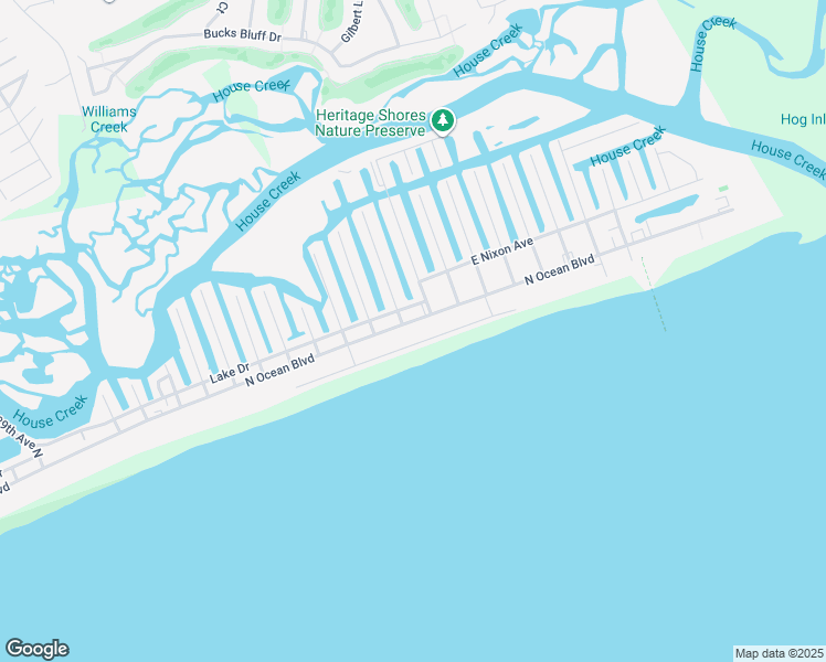 map of restaurants, bars, coffee shops, grocery stores, and more near 5209 North Ocean Boulevard in North Myrtle Beach