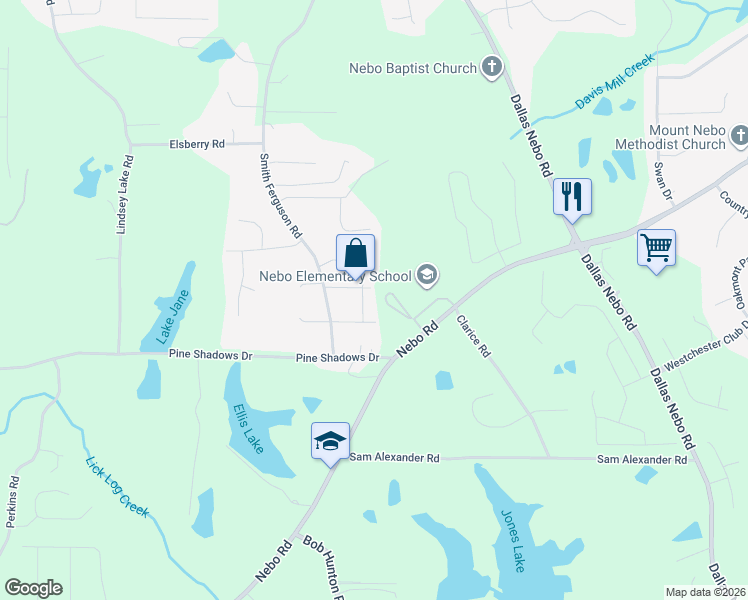 map of restaurants, bars, coffee shops, grocery stores, and more near 58 Northside Avenue in Dallas