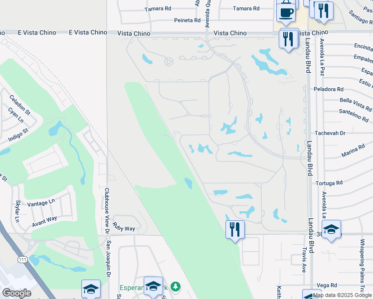 map of restaurants, bars, coffee shops, grocery stores, and more near 29128 West Laguna Drive in Cathedral City