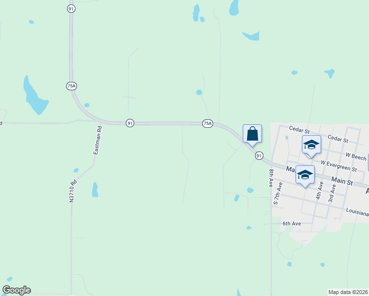 map of restaurants, bars, coffee shops, grocery stores, and more near 12690 Oklahoma 91 in Colbert