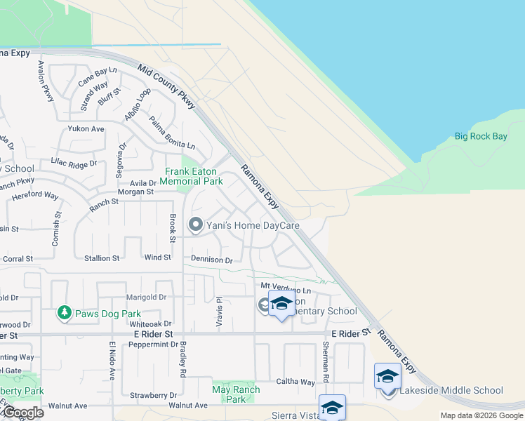 map of restaurants, bars, coffee shops, grocery stores, and more near 3968 Coral Haven Court in Perris