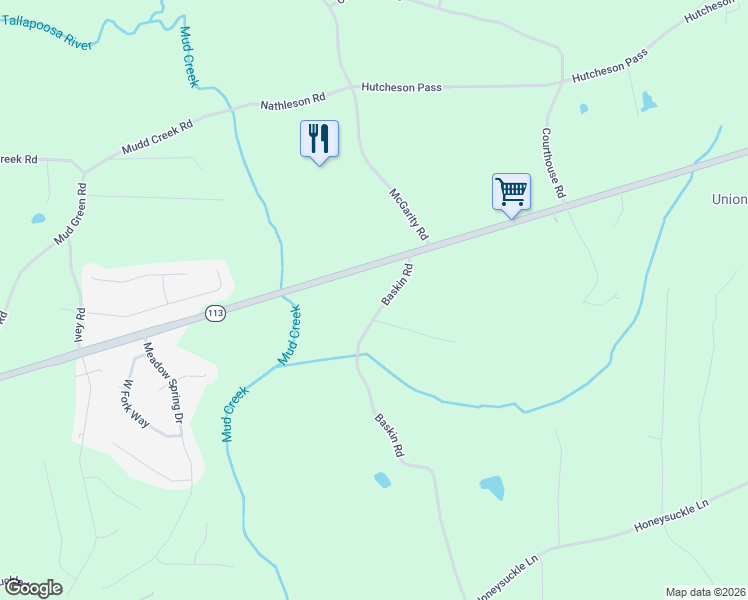 map of restaurants, bars, coffee shops, grocery stores, and more near 98 Baskin Road in Temple