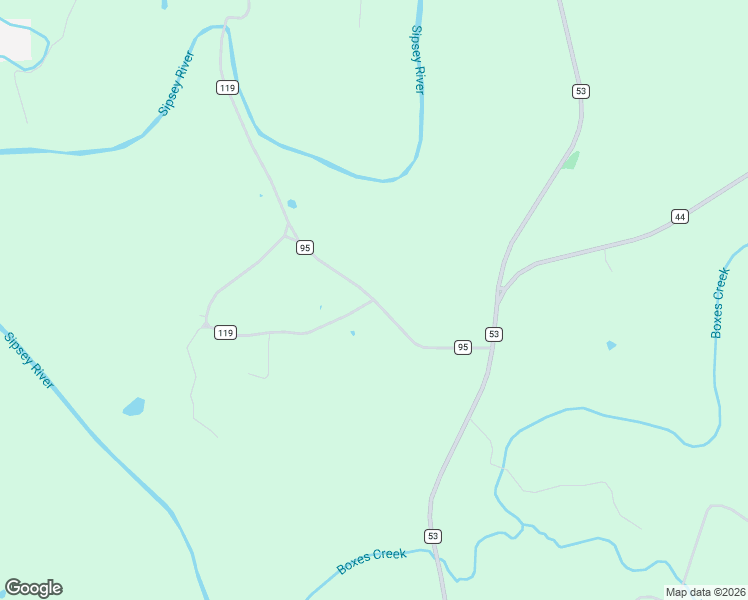 map of restaurants, bars, coffee shops, grocery stores, and more near 76 County Road 119 in Fayette