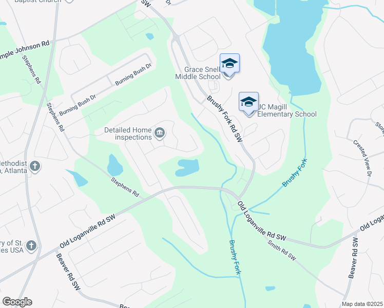 map of restaurants, bars, coffee shops, grocery stores, and more near 1105 Old Loganville Road Southwest in Loganville