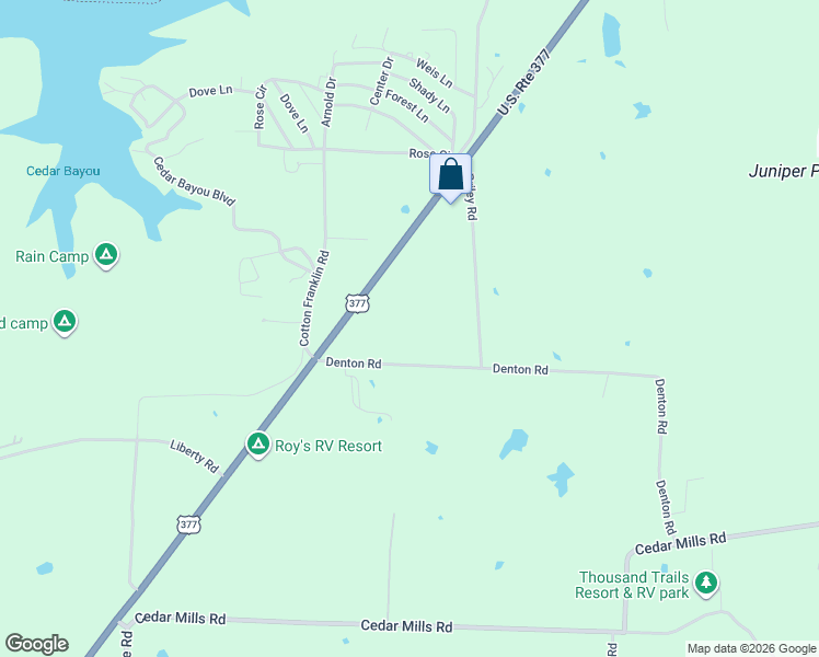 map of restaurants, bars, coffee shops, grocery stores, and more near 251 Denton Road in Gordonville