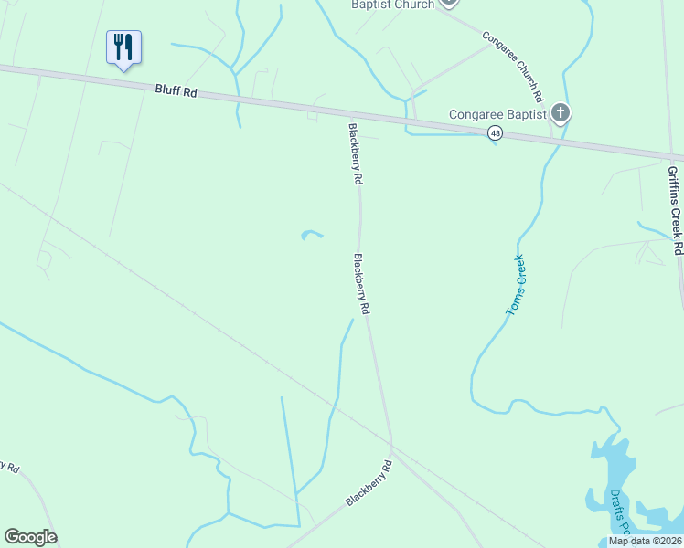 map of restaurants, bars, coffee shops, grocery stores, and more near 1128 Blackberry Road in Gadsden