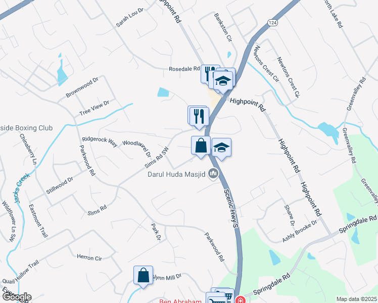 map of restaurants, bars, coffee shops, grocery stores, and more near 3240 Trotters Walk Circle in Snellville