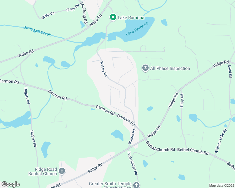 map of restaurants, bars, coffee shops, grocery stores, and more near 128 Champion Way in Hiram