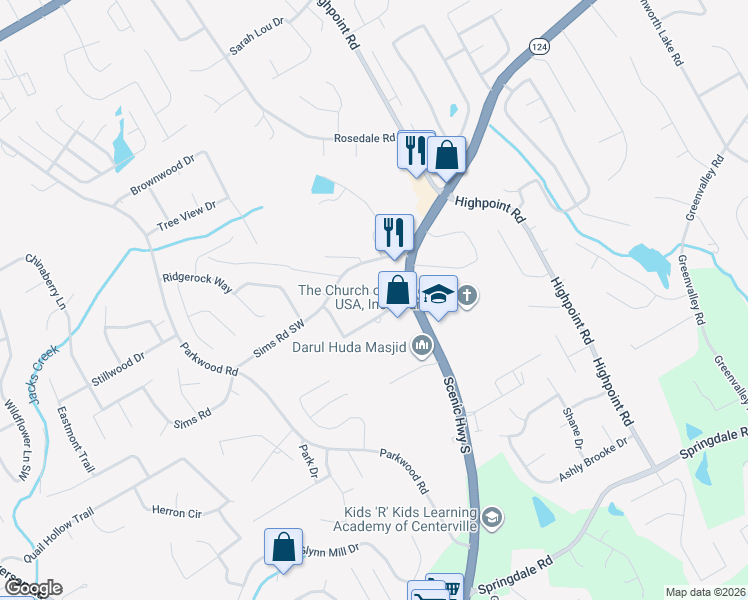 map of restaurants, bars, coffee shops, grocery stores, and more near 3240 Trotters Walk Circle in Snellville