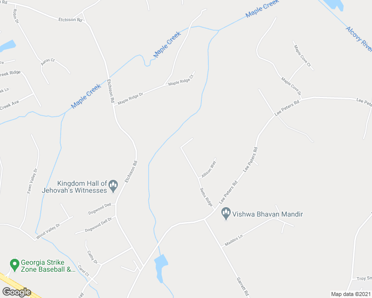 map of restaurants, bars, coffee shops, grocery stores, and more near 2137 Seths Ridge in Loganville