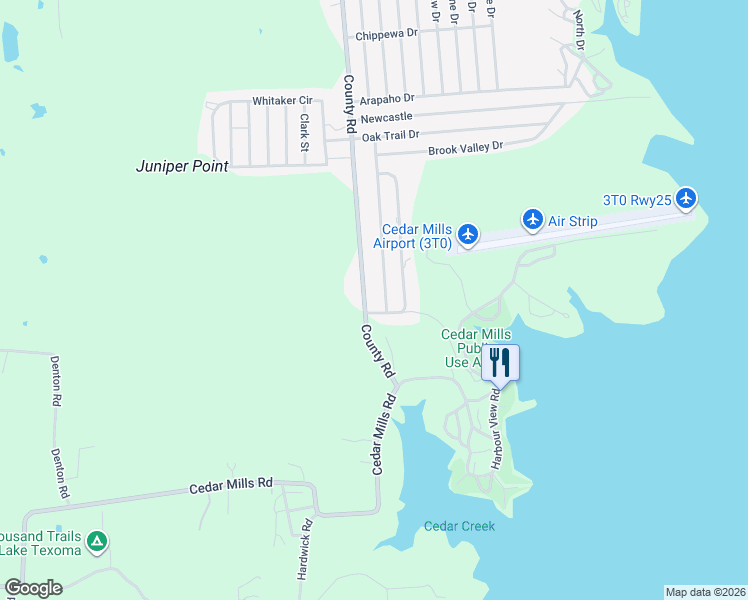 map of restaurants, bars, coffee shops, grocery stores, and more near 1005 County Road in Gordonville